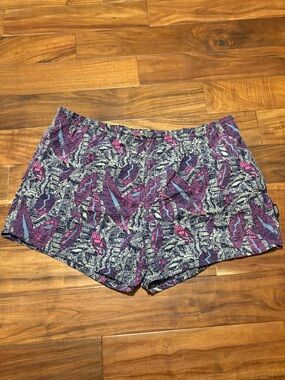 Vintage Hobie Swim Trunks Mens L Purple Pink Abstract Surf Shorts 80s 90s (1188)